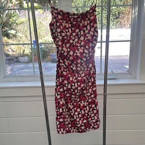 Stylish Pink Geometric Women's Dress